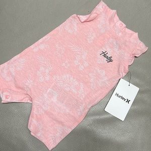 NWT HURLEY Baby Girls Hawaiian Print Pink Romper